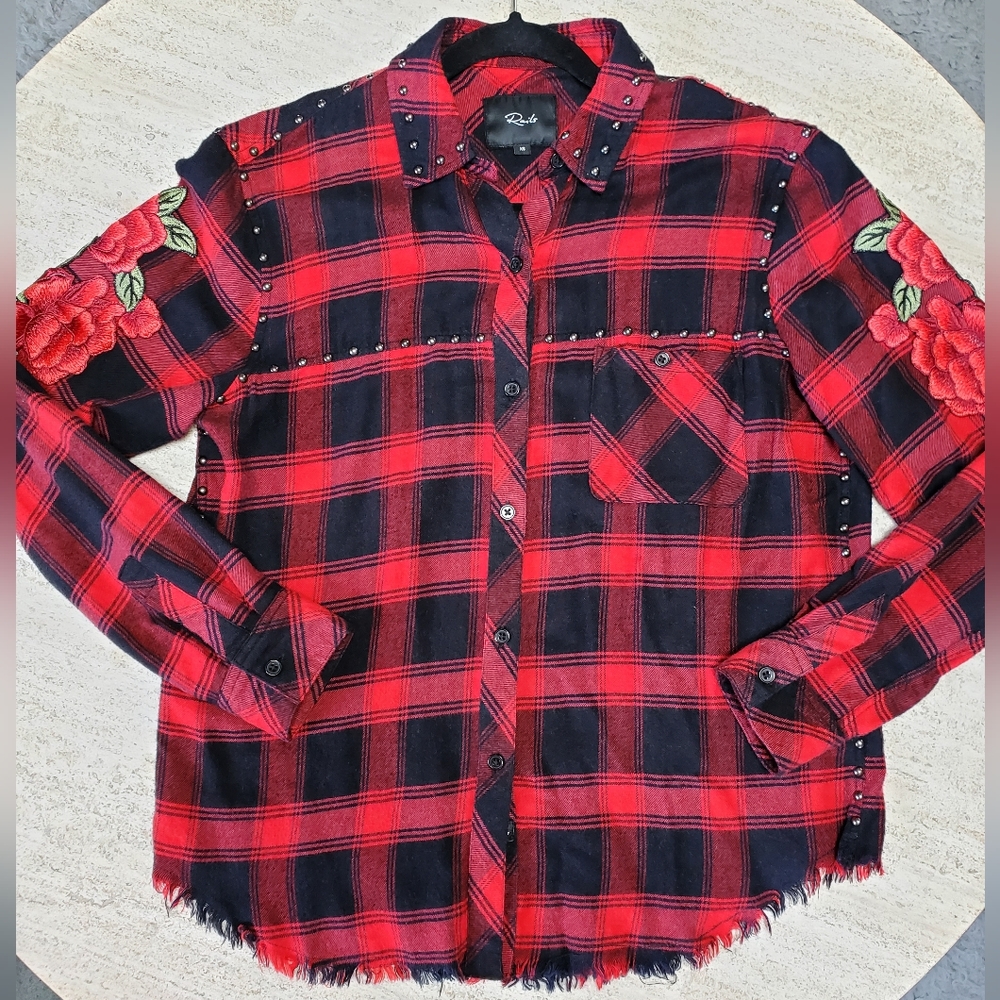 Rails Owen Cherry Patch Button Down - image 4